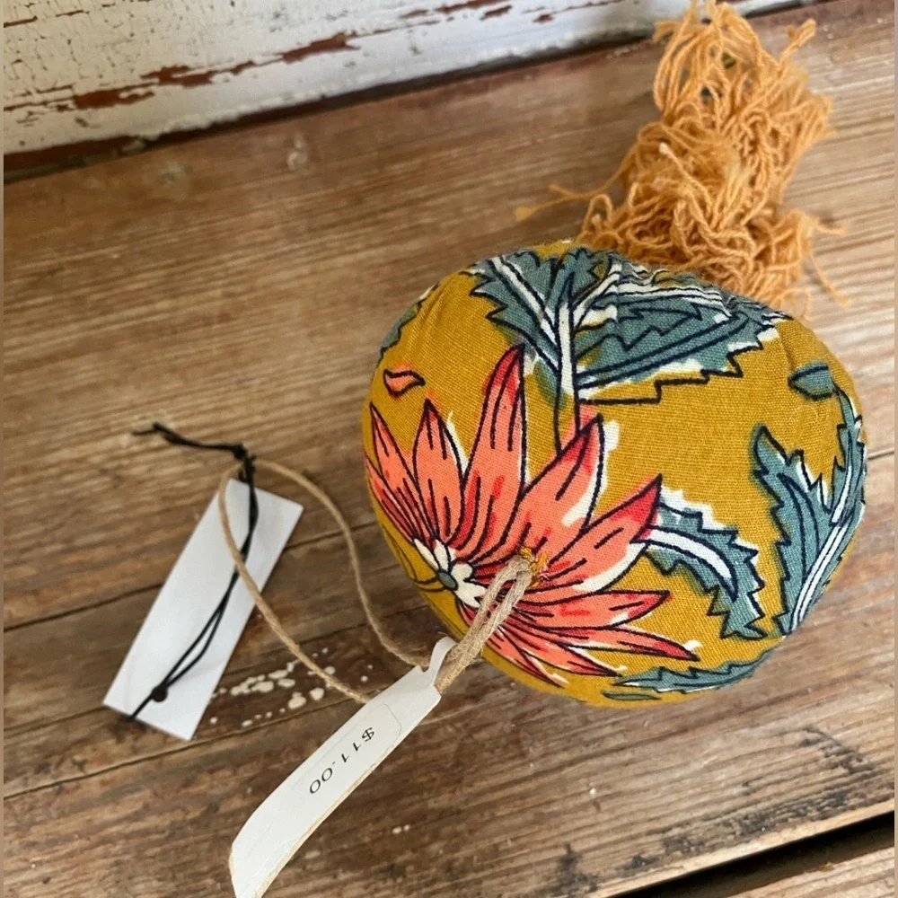 NWT Anthropologie Terrain Velvet Cotton Mushroom Christmas Tree Ornament